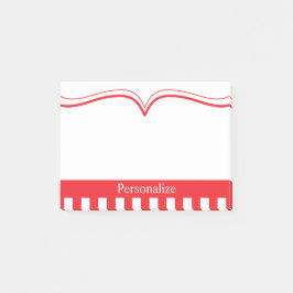 Notas Post-it® Clásico Rojo con el texto DIY