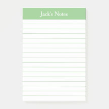 Clásico Sage Green Lined Personalizado