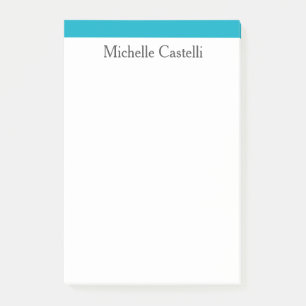 Notas Post-it® Clásico único de Azure Blue & White Professional
