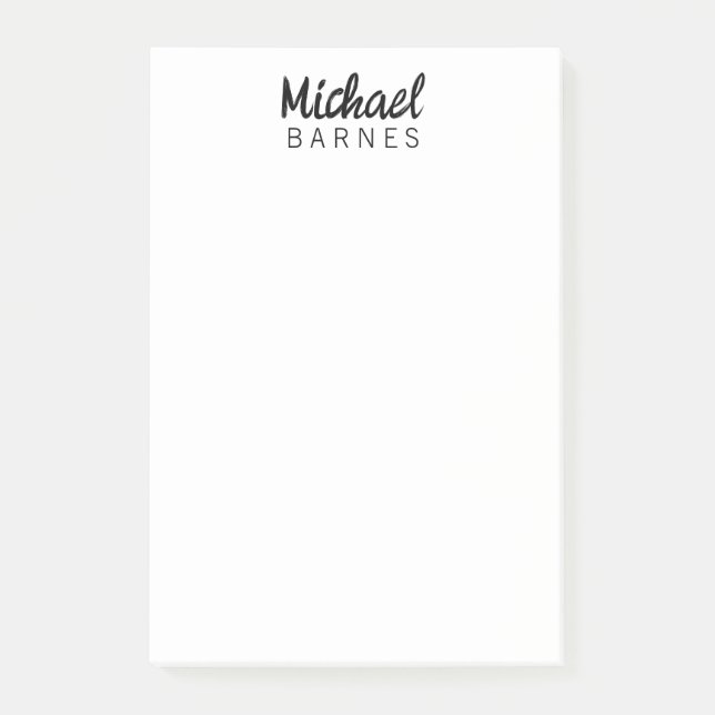 Notas Post-it® Classical White Minimalist Plain Elegant (Anverso)