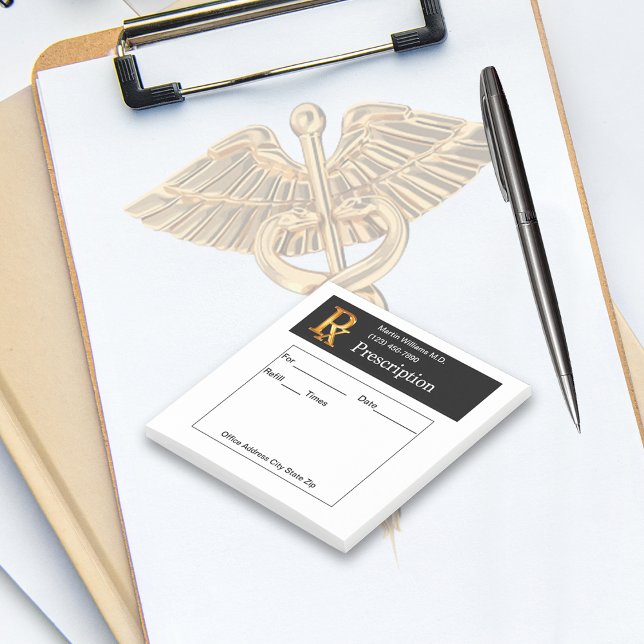 Notas Post-it® Classy Médica Prescription Post It Notepads (Subido por el creador)