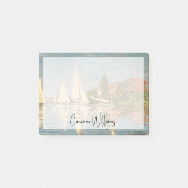 Notas Post-it® Claude Monet | Regatta at Argenteuil, c.1872 (Anverso)