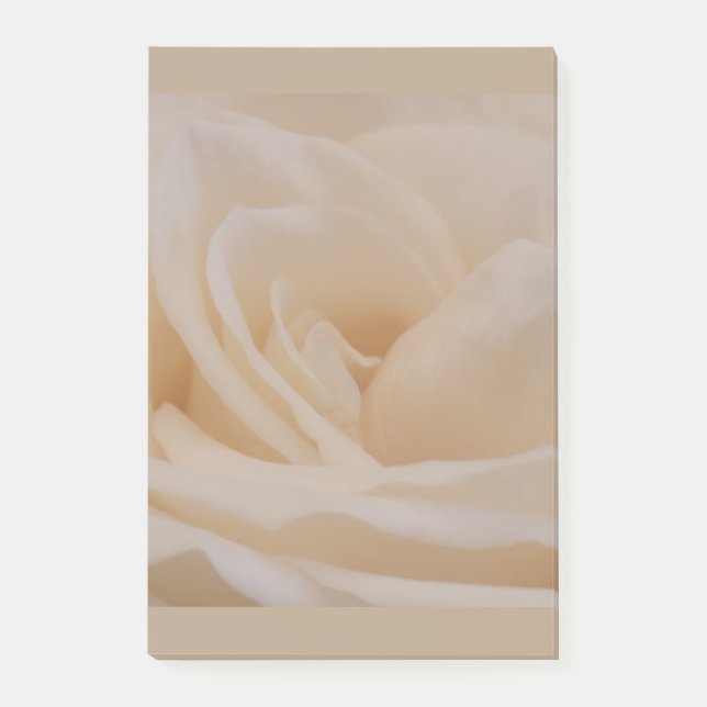 Notas Post-it® Clausura de Rosa de color crema (Anverso)