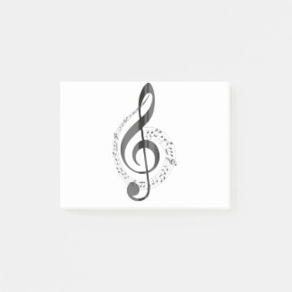 Notas Post-it® Clave de Sol Pentagrama y Melodia