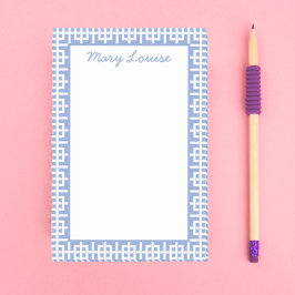 Notas Post-it® Clave griega blanca y azul personalizada