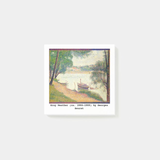 Notas Post-it® Clima gris Bella Artes de Georges Seurat (Anverso)