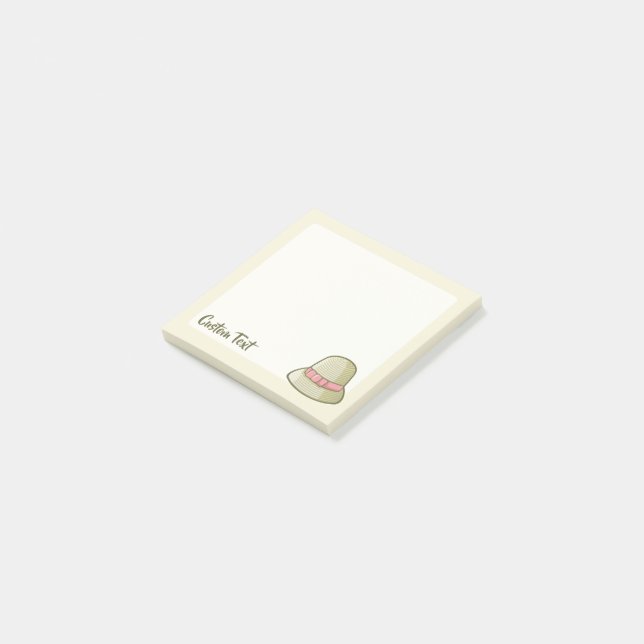 Notas Post-it® Cloche Gorra Amarillo (En perspectiva)
