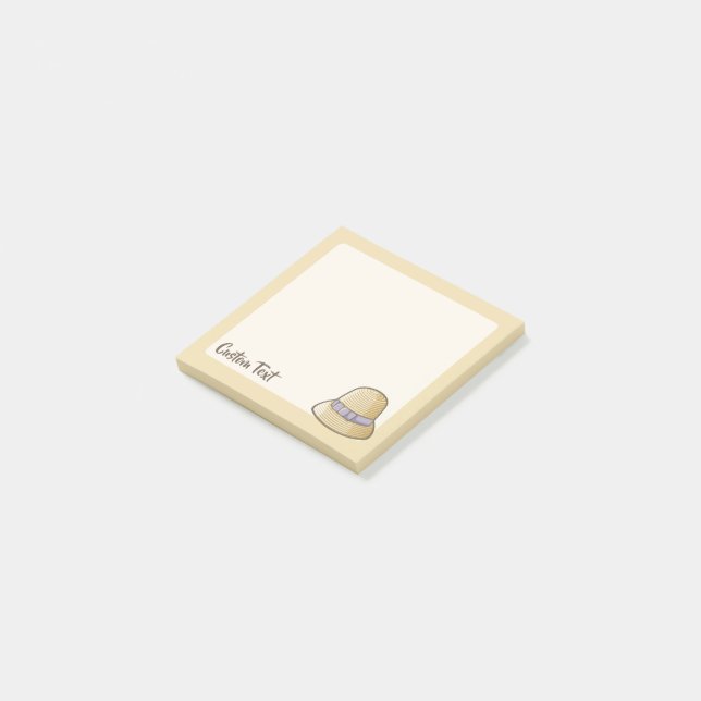 Notas Post-it® Cloche Gorra Beige (En perspectiva)