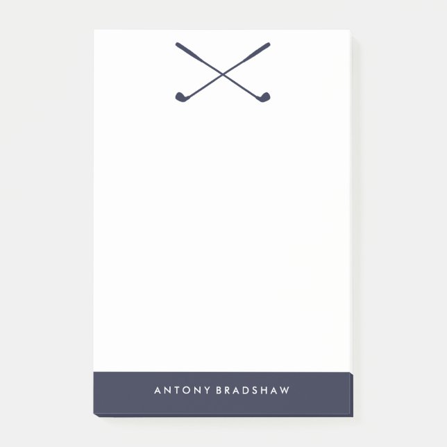 Notas Post-it® Club de Golf Azul (Anverso)