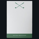 Notas Post-it® Clubes verdes de golf personalizados<br><div class="desc">Este elegante diseño temático de golf puede ser personalizado con su nombre,  monograma,  iniciales o cualquier texto de su elección. Visite nuestra tienda para más diseños y esquemas de color.</div>