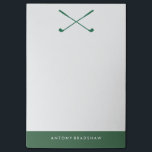Notas Post-it® Clubes verdes de golf personalizados<br><div class="desc">Este elegante diseño temático de golf puede ser personalizado con su nombre,  monograma,  iniciales o cualquier texto de su elección. Visite nuestra tienda para más diseños y esquemas de color.</div>