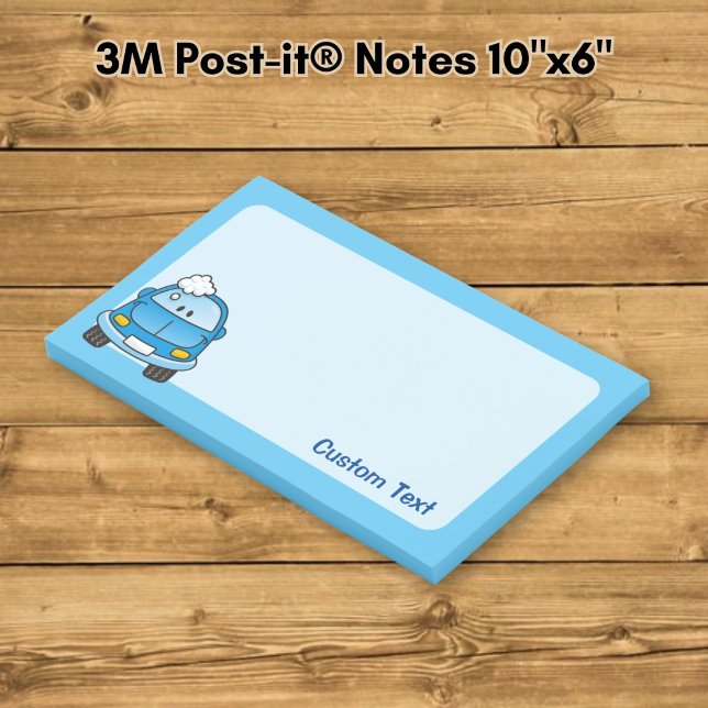 Notas Post-it® Coche Azul con Burbujas (Subido por el creador)
