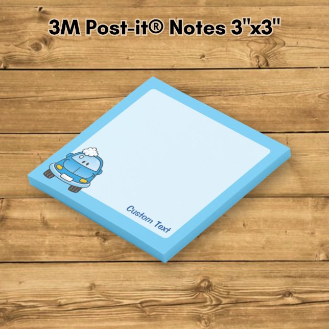 Notas Post-it® Coche Azul con Burbujas (Subido por el creador)