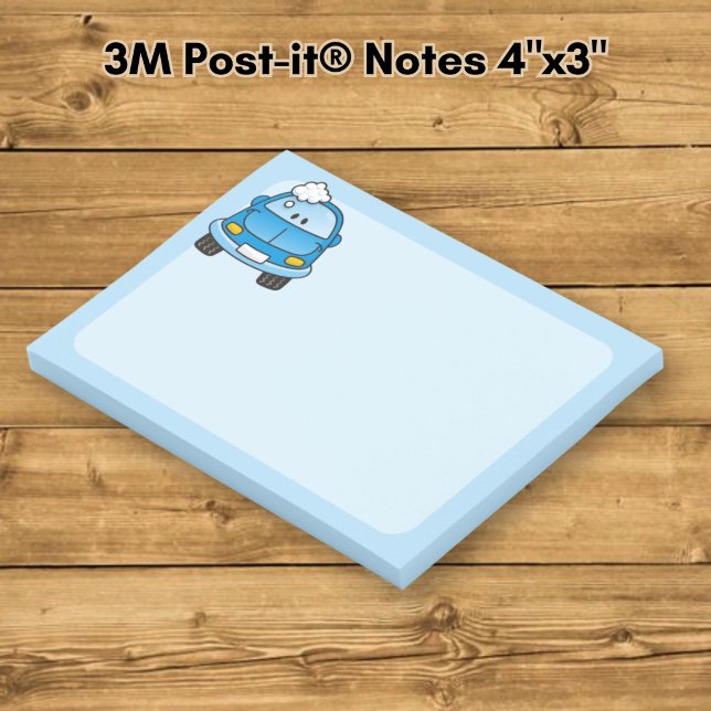 Notas Post-it® Coche azul con burbujas (Subido por el creador)