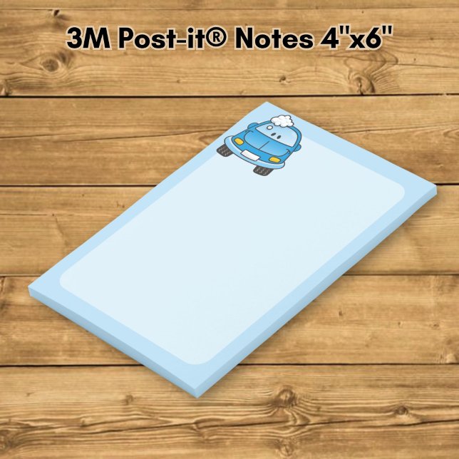 Notas Post-it® Coche azul con burbujas (Subido por el creador)