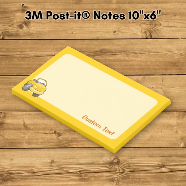 Notas Post-it® Coche de dibujos animados amarillo (Subido por el creador)