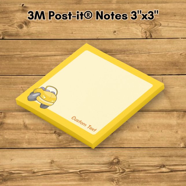 Notas Post-it® Coche de dibujos animados amarillo (Subido por el creador)