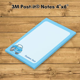 Notas Post-it® Coche de dibujos animados azul