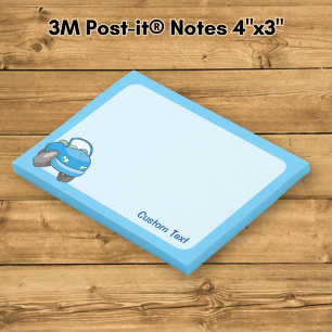 Notas Post-it® Coche de dibujos animados azul