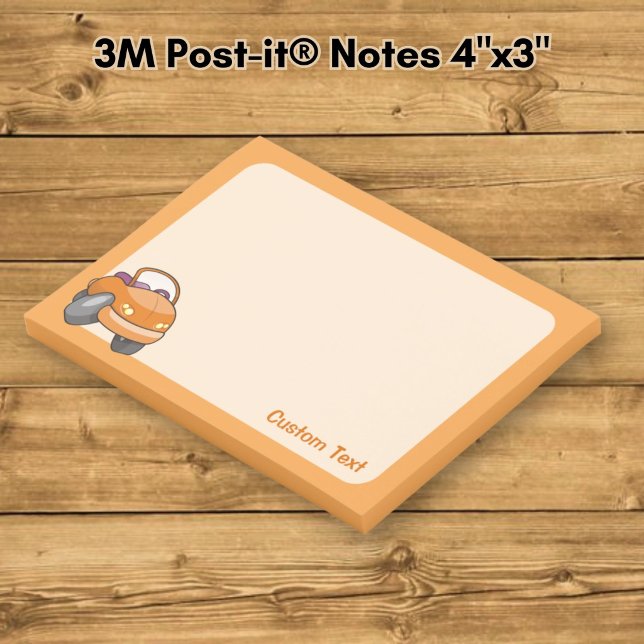 Notas Post-it® Coche de dibujos animados naranja (Subido por el creador)