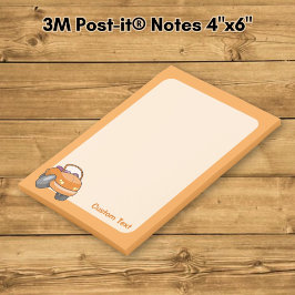 Notas Post-it® Coche de dibujos animados naranja