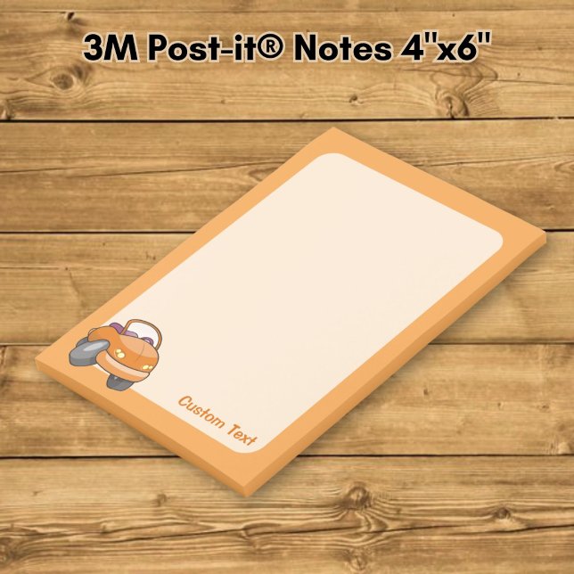 Notas Post-it® Coche de dibujos animados naranja (Subido por el creador)