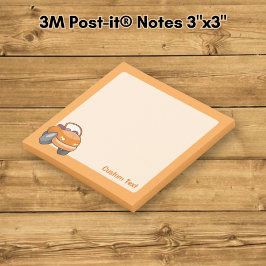 Notas Post-it® Coche de dibujos animados naranja
