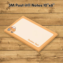 Notas Post-it® Coche de dibujos animados naranja