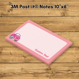 Notas Post-it® Coche de dibujos animados rosa