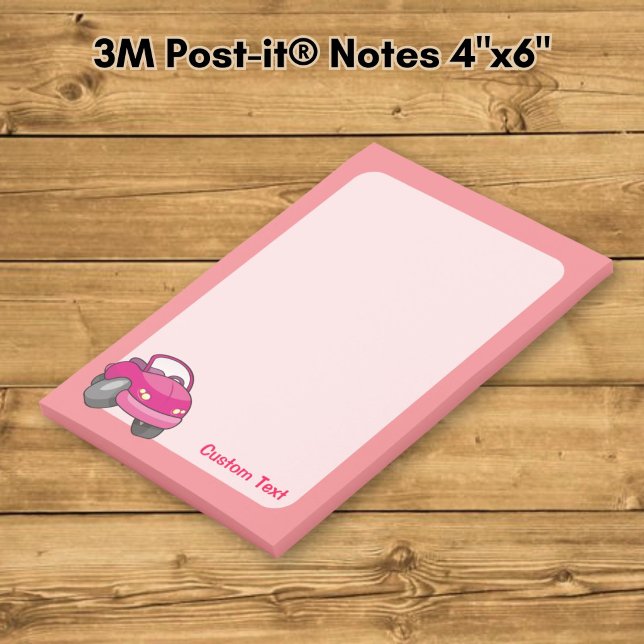 Notas Post-it® Coche de dibujos animados rosa (Subido por el creador)