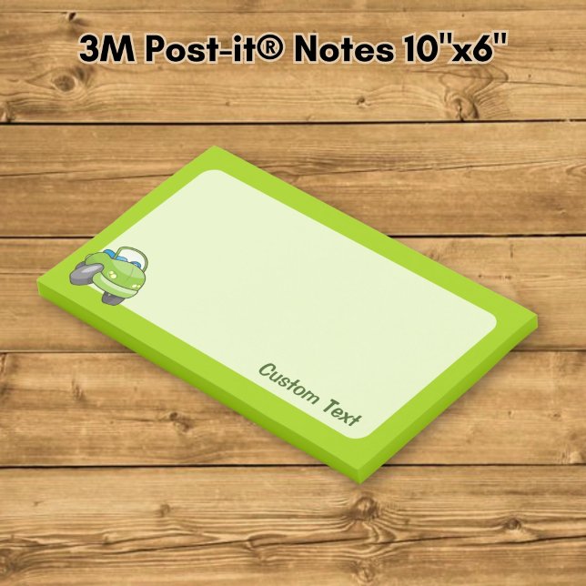 Notas Post-it® Coche de dibujos animados verde lima (Subido por el creador)