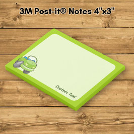 Notas Post-it® Coche de dibujos animados verde lima