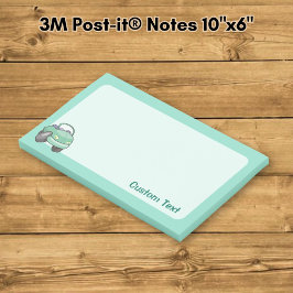 Notas Post-it® Coche de dibujos animados verde menta
