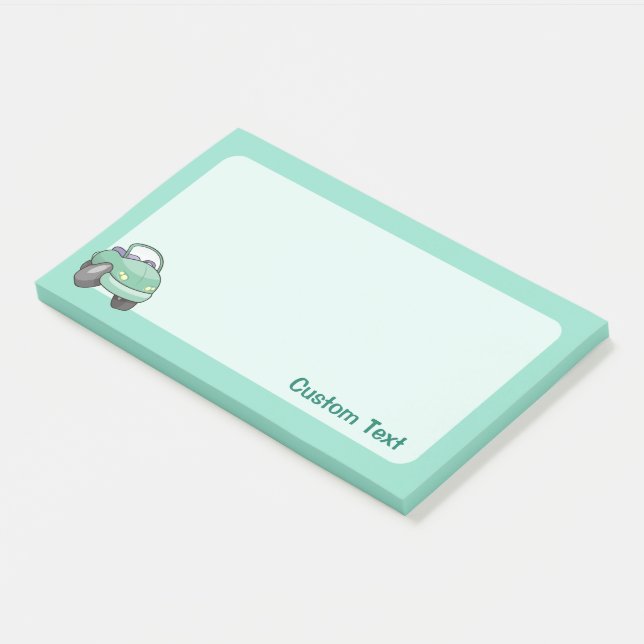 Notas Post-it® Coche Mint Green Personalizado (En perspectiva)