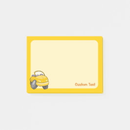 Notas Post-it® Coche Personalizado amarillo