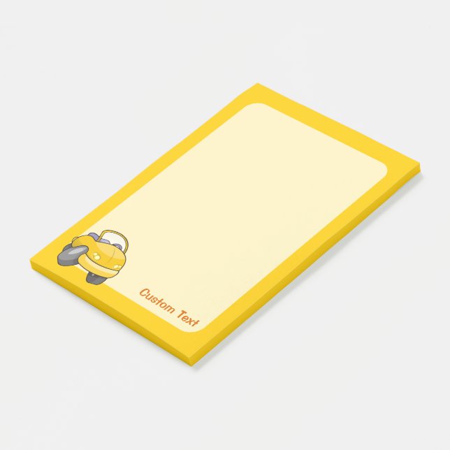 Notas Post-it® Coche Personalizado amarillo (En perspectiva)