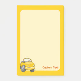 Notas Post-it® Coche Personalizado amarillo