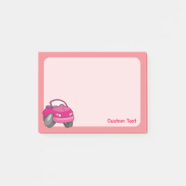 Notas Post-it® Coche Personalizado rosa