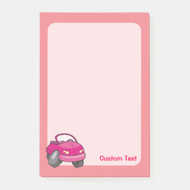 Notas Post-it® Coche Personalizado rosa