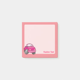Notas Post-it® Coche Personalizado rosa