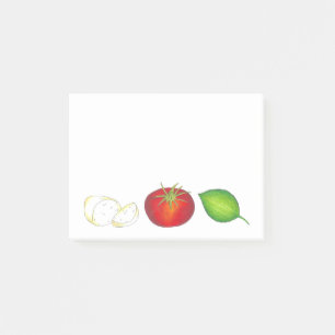 Notas Post-it® Cocina italiana de cocina Mozzarella de tomate Bas