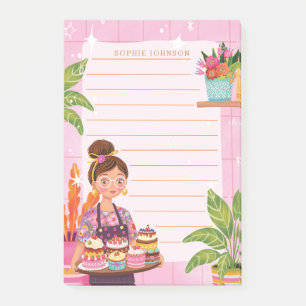 Notas Post-it® Cocina Repostería Flores Floral Femenino