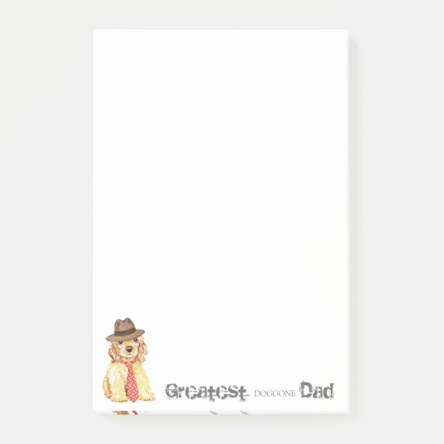 Notas Post-it® Cocker Spaniel Dad (Anverso)