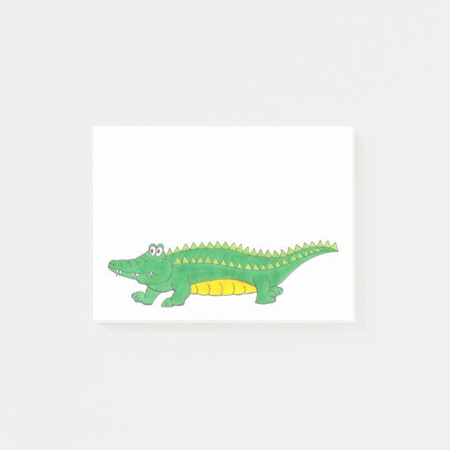 Notas Post-it® Cocodrilo verde gator lagunador zoológico (Anverso)