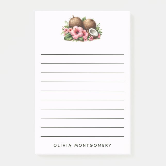 Notas Post-it® Coconut En Lín (Anverso)
