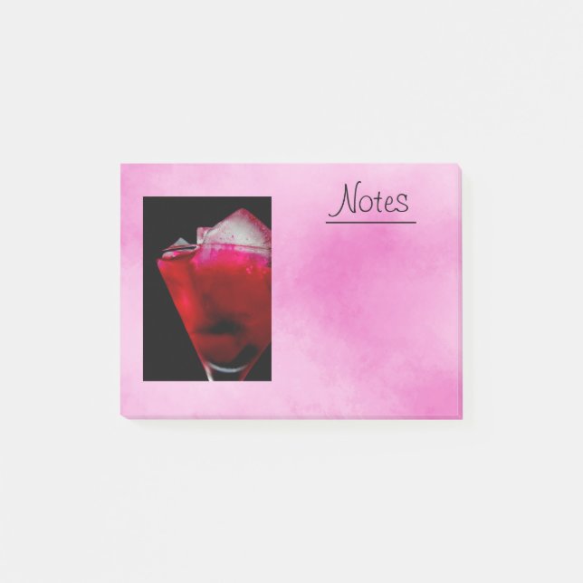 Notas Post-it® Cóctel rojo y rosa refrescante (Anverso)