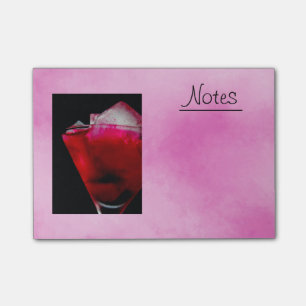 Notas Post-it® Cóctel rojo y rosa refrescante