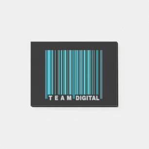 Notas Post-it® Código de barras digital de equipo para nerds