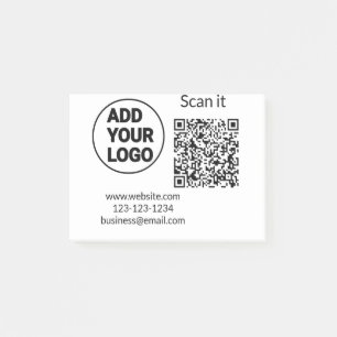 Notas Post-it® código q r simple añadir logotipo código de explor