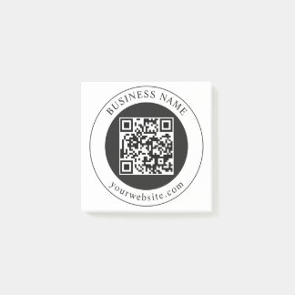 Notas Post-it® Código QR con nombre de empresa editable